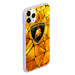 Чехол iPhone 11 Pro матовый Lamborghini Gold плиты, цвет: 3D-светло-сиреневый — фото 2