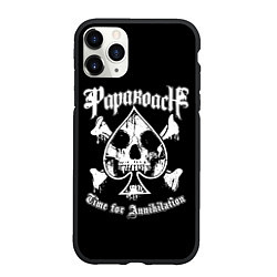 Чехол iPhone 11 Pro матовый Papa Roach, РОК, цвет: 3D-черный