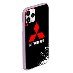 Чехол iPhone 11 Pro матовый Mitsubishi брызги красок, цвет: 3D-сиреневый — фото 2