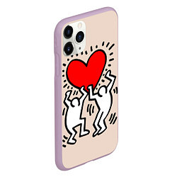 Чехол iPhone 11 Pro матовый Светлое сердце, цвет: 3D-сиреневый — фото 2