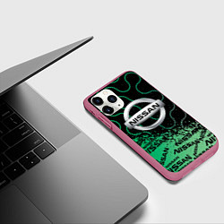 Чехол iPhone 11 Pro матовый NISSAN Супер класса, цвет: 3D-малиновый — фото 2