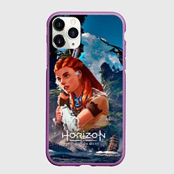 Чехол iPhone 11 Pro матовый Aloy Horizon, цвет: 3D-фиолетовый