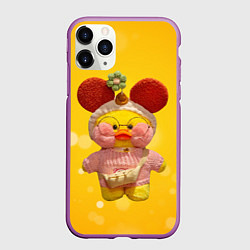 Чехол iPhone 11 Pro матовый УТОЧКА ЛАЛАФАНФАН lala fan fan, цвет: 3D-фиолетовый