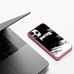 Чехол iPhone 11 Pro матовый Pantera Logo, цвет: 3D-малиновый — фото 2