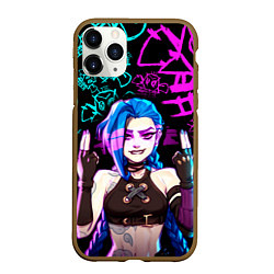 Чехол iPhone 11 Pro матовый JINX ДЖИНКС NEON PATTERN, цвет: 3D-коричневый