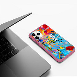 Чехол iPhone 11 Pro матовый Vanguard fashion pattern Milano, цвет: 3D-малиновый — фото 2