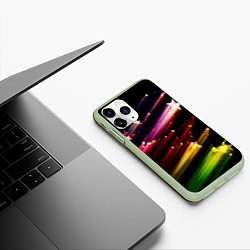 Чехол iPhone 11 Pro матовый Полет звезды, цвет: 3D-салатовый — фото 2