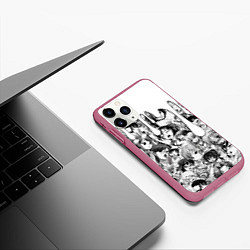 Чехол iPhone 11 Pro матовый АХЕГАО - AHEGAO ПОДТЕКИ, цвет: 3D-малиновый — фото 2