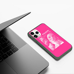 Чехол iPhone 11 Pro матовый Venus Girl Power, цвет: 3D-темно-зеленый — фото 2