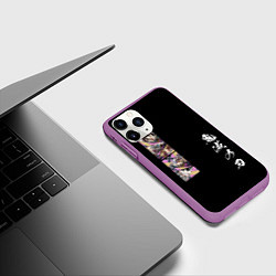 Чехол iPhone 11 Pro матовый Клинок, Квартал красных фонарей, цвет: 3D-фиолетовый — фото 2