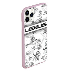 Чехол iPhone 11 Pro матовый LEXUS BIG EMBLEMA PATTERN, цвет: 3D-розовый — фото 2