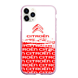 Чехол iPhone 11 Pro матовый Citroen Паттерн, цвет: 3D-розовый