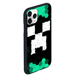 Чехол iPhone 11 Pro матовый MINECRAFT Графика, цвет: 3D-черный — фото 2