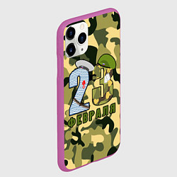 Чехол iPhone 11 Pro матовый Сильные подарки ко Дню Защитника Отечества, цвет: 3D-фиолетовый — фото 2