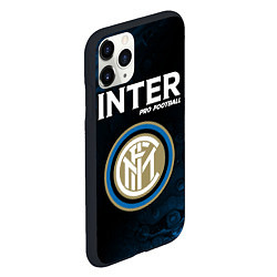 Чехол iPhone 11 Pro матовый INTER Pro Football Разводы, цвет: 3D-черный — фото 2