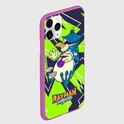 Чехол iPhone 11 Pro матовый Rayman and globox, цвет: 3D-фиолетовый — фото 2