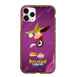 Чехол iPhone 11 Pro матовый Rayman в шляпе Legends, цвет: 3D-коричневый