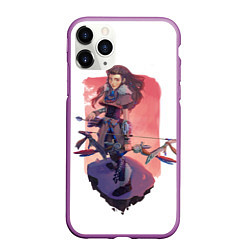 Чехол iPhone 11 Pro матовый Aloy Forbidden West, цвет: 3D-фиолетовый