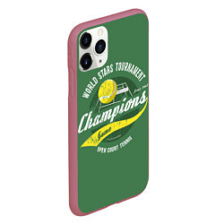 Чехол iPhone 11 Pro матовый Большой Теннис Tennis, цвет: 3D-малиновый — фото 2