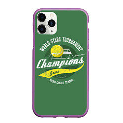 Чехол iPhone 11 Pro матовый Большой Теннис Tennis, цвет: 3D-фиолетовый