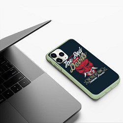 Чехол iPhone 11 Pro матовый Красный Дьявол, цвет: 3D-салатовый — фото 2