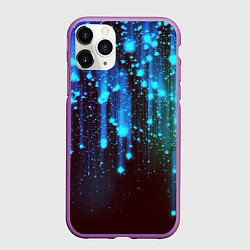 Чехол iPhone 11 Pro матовый Звездопад Звёздный дождь, цвет: 3D-фиолетовый