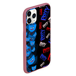 Чехол iPhone 11 Pro матовый Poppy Half Patter, цвет: 3D-малиновый — фото 2