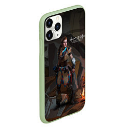 Чехол iPhone 11 Pro матовый Aloy art Horizon, цвет: 3D-салатовый — фото 2