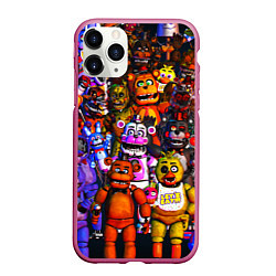 Чехол iPhone 11 Pro матовый Fnaf UCN, цвет: 3D-малиновый