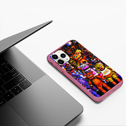 Чехол iPhone 11 Pro матовый Fnaf UCN, цвет: 3D-малиновый — фото 2