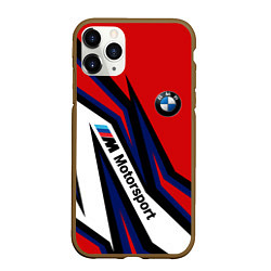 Чехол iPhone 11 Pro матовый БМВ МОТОСПОРТ BMW MOTOSPORT, цвет: 3D-коричневый