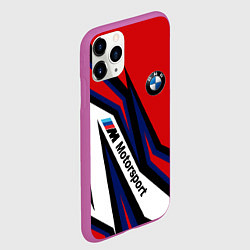 Чехол iPhone 11 Pro матовый БМВ МОТОСПОРТ BMW MOTOSPORT, цвет: 3D-фиолетовый — фото 2