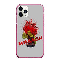 Чехол iPhone 11 Pro матовый Waaagh reference, цвет: 3D-малиновый