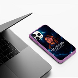 Чехол iPhone 11 Pro матовый Horizon Forbidden West - Молнии, цвет: 3D-фиолетовый — фото 2