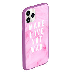 Чехол iPhone 11 Pro матовый Make love not var, цвет: 3D-фиолетовый — фото 2