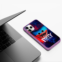 Чехол iPhone 11 Pro матовый ХАГИ ВАГИ В КОСМОСЕ POPPY PLAYTIME SPACE, цвет: 3D-фиолетовый — фото 2