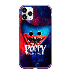 Чехол iPhone 11 Pro матовый ХАГИ ВАГИ В КОСМОСЕ POPPY PLAYTIME SPACE, цвет: 3D-фиолетовый