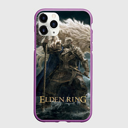 Чехол iPhone 11 Pro матовый Годфри и лев Elden Ring, цвет: 3D-фиолетовый