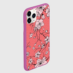 Чехол iPhone 11 Pro матовый Начало цветения, цвет: 3D-фиолетовый — фото 2