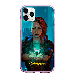 Чехол iPhone 11 Pro матовый Vi girl cyberpunk 2077, цвет: 3D-розовый