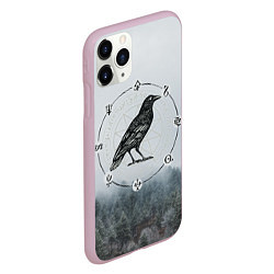 Чехол iPhone 11 Pro матовый ВОРОН НА РУНАХ РУНЫ, цвет: 3D-розовый — фото 2