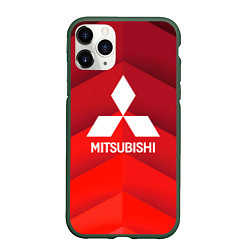 Чехол iPhone 11 Pro матовый Митсубиси mitsubishi, цвет: 3D-темно-зеленый