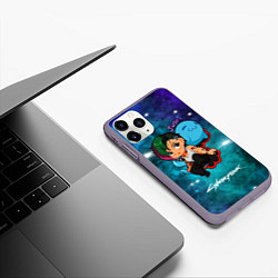 Чехол iPhone 11 Pro матовый Джуди Judy Cyberpunk 2077, цвет: 3D-серый — фото 2