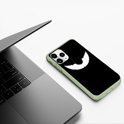 Чехол iPhone 11 Pro матовый Улыбка Дьявола Cuphead, цвет: 3D-салатовый — фото 2