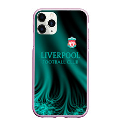 Чехол iPhone 11 Pro матовый Liverpool спорт, цвет: 3D-розовый