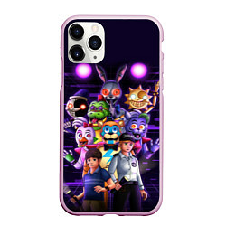 Чехол iPhone 11 Pro матовый Five Nights at Freddys: Security Breach персонажи, цвет: 3D-розовый