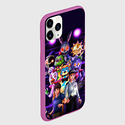 Чехол iPhone 11 Pro матовый Five Nights at Freddys: Security Breach персонажи, цвет: 3D-фиолетовый — фото 2