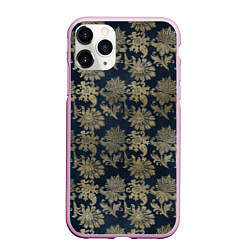 Чехол iPhone 11 Pro матовый Классические узоры цветы, цвет: 3D-розовый