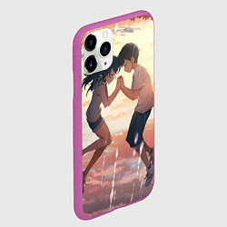 Чехол iPhone 11 Pro матовый Хина и Ходака, цвет: 3D-фиолетовый — фото 2