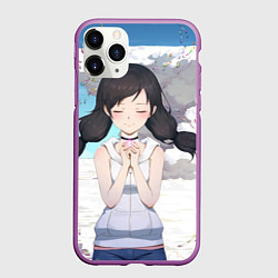 Чехол iPhone 11 Pro матовый Милашка Хина, цвет: 3D-фиолетовый